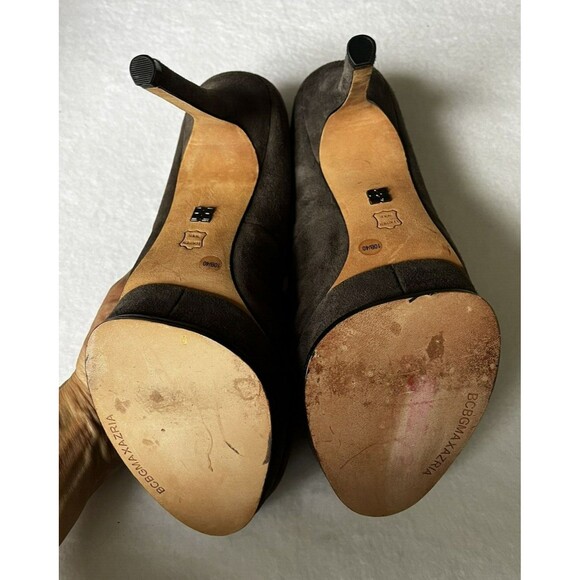 BCBGMaxAzria Pamela Stiletto Platform Heels Size 36/10B Gray Suede Leather - Picture 7 of 12